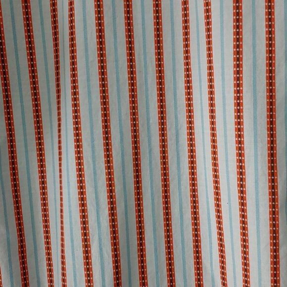 Robert Graham embroidered cuff striped button down shirt Sz L - Picture 10 of 12